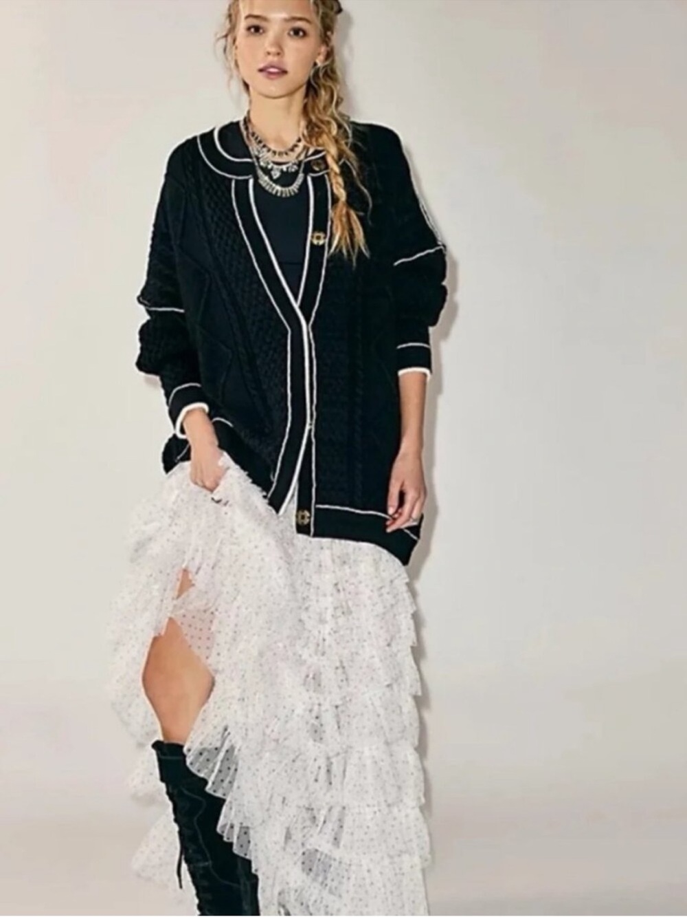 NWT We the Free Tennessee Cable Knit Cardigan - Size M